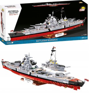 KLOCKI KONSTRUKCYJNE COBI 4860 Okręt Wojenny Battleship Bismarck WWII 3204E