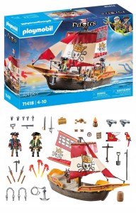 PLAYMOBIL STATEK PIRACKI KLOCKI ZESTAW 71418
