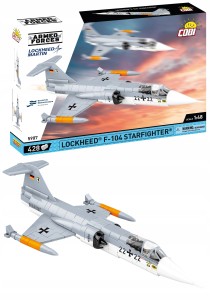 Klocki COBI 5907 samolot Lockheed F-104 Starfighter z dywizjonu JaboG 33