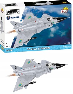 Klocki COBI 5915 Saab AJ37 Viggen samolot myśliwiec