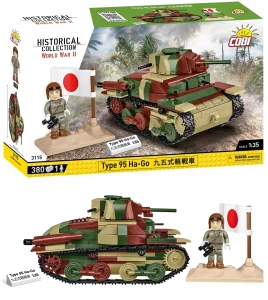 KLOCKI COBI 3115 Pojazd TYPE 95 HA-GO Japoński Czołg Lekki