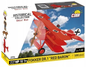 Klocki COBI 2996 samolot FOKKER DR.I "RED BARON" 217K