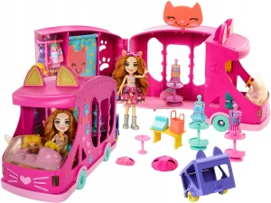 Mattel Enchantimals Mobilne studio mody Zestaw + lalka Kotek HPB34