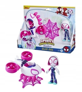 ZESTAW Spidey Amazing Friends F7456 GHOST SPIDER HELIKOPTER FIGURKA Wiek 3+ Lata
