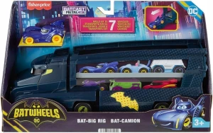 FISHER PRICE BATMAN BATWHEELS BAT-BIG RIG transporter samochodów + autko