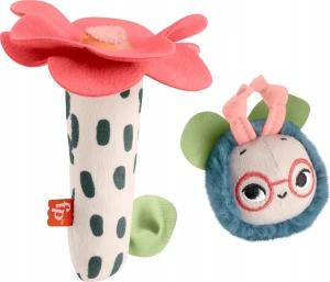 FISHER PRICE GRZECHOTKI SENSORYCZNE Pracowita pszczółka i kwiatek +3 m-ce